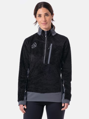 Fleecepullover "Lofter" in Schwarz/ Grau