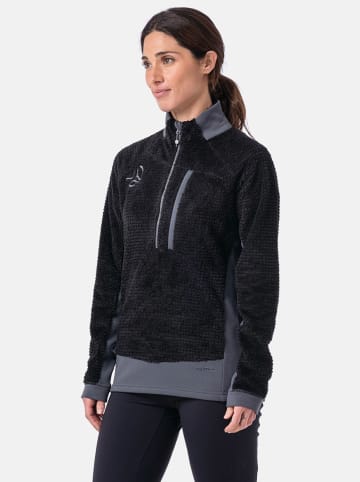 Fleecepullover "Lofter" in Schwarz/ Grau