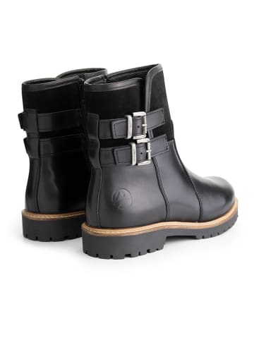 Leder-Boots "Hestnes" in Schwarz