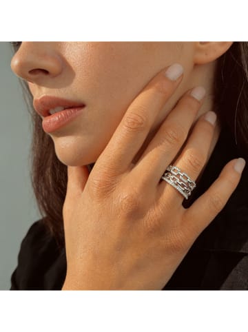 Silber-Ring mit Edelsteinen