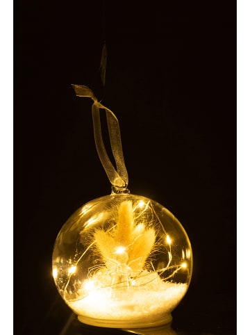 LED-Weihnachtskugel in Transparent/ Gelb - Ø 12 cm