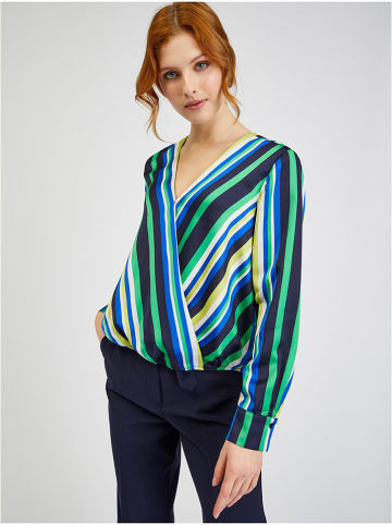 Bluse in Grün/ Blau