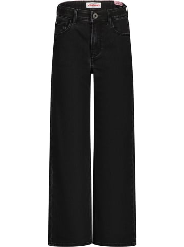 Spijkerbroek - wide leg - zwart