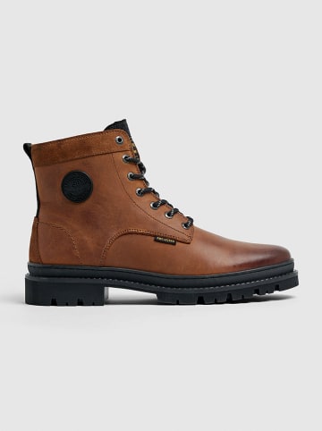 Leder-Boots in Cognac