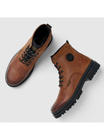 Leder-Boots in Cognac