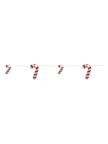 Łańcuch świetlny LED "Candycane" w kolorze czerwono-białym - dł. 135 cm
