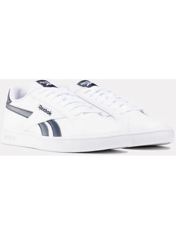 Sneakersy "Court Retro" w kolorze biało-granatowym