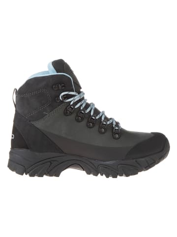 Leder-Trekkingboots "Dhenieb" in Anthrazit/ Hellblau