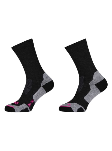Woll-Trekkingsocken in Schwarz
