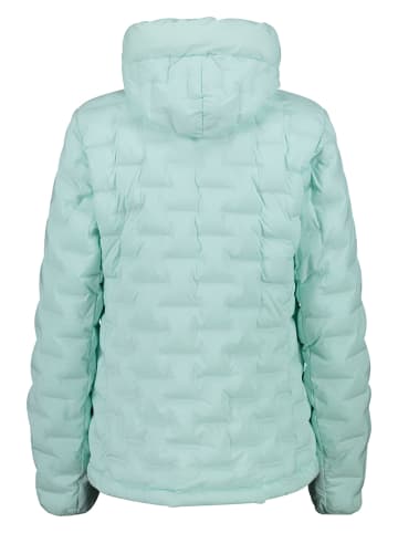 Doorgestikte jas turquoise