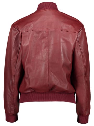 Leren jas bordeaux