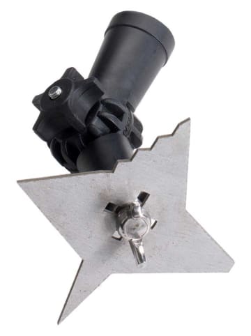 4-Zack Fugenkratzer in Schwarz/ Silber - Ø 10 cm