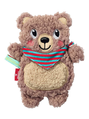 Poduszka "Bear" w kolorze jasnobrązowym z pestkami wiśni - 24 m+