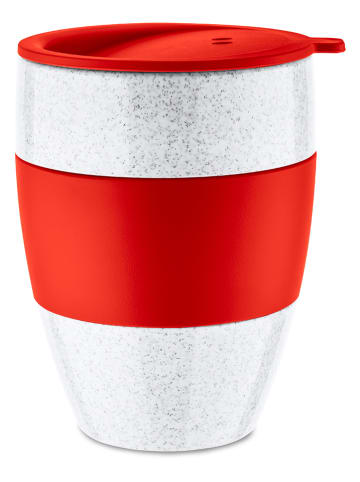 Kubek termiczny "Aroma To Go 2.0" w kolorze biało-czerwonym - 400 ml
