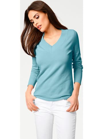 Sweter w kolorze turkusowym