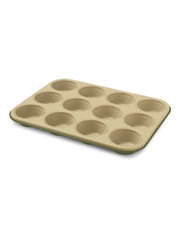 Muffinform in Beige/ Grün - (B)35 x (H)27 x (T)3 cm
