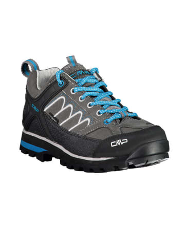 Leder-Trekkingschuhe "Moon" in Grau/ Schwarz/ Blau