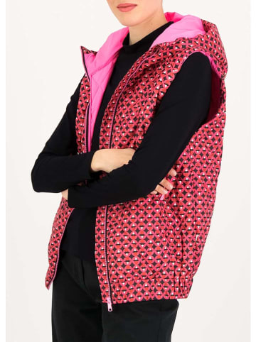 Doorgestikte bodywarmer "Luft und Liebe" roze/zwart
