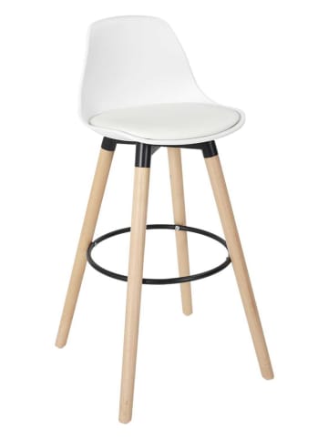 Barhocker in Weiß - (B)37 x (H)91 x (T)41 cm