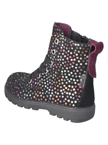 Leren boots "Anni" zwart/meerkleurig