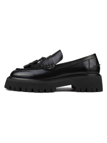 Leren mocassins "Something Good" zwart