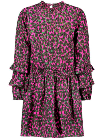 Kleid in Braun/ Pink/ Grün