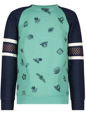 Sweatshirt turquoise/donkerblauw