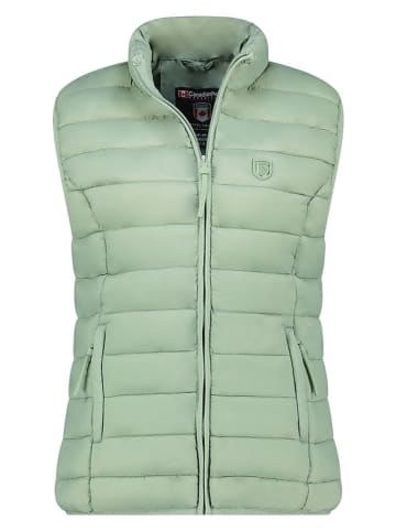 Doorgestikte bodywarmer groen