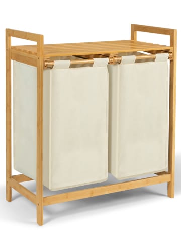 Wäschekorb in Natur/ Beige - (B)64 x (H)73 x (T)33 cm