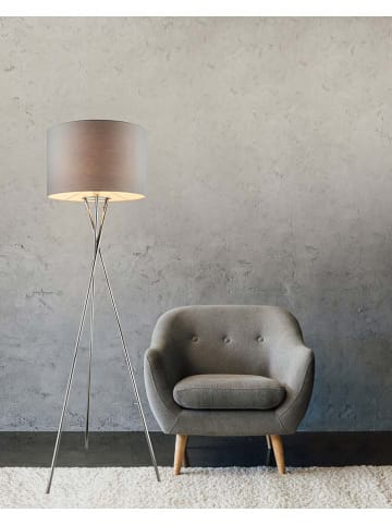 Standleuchte "Gustav" in Grau - (H)160 x Ø 62 cm