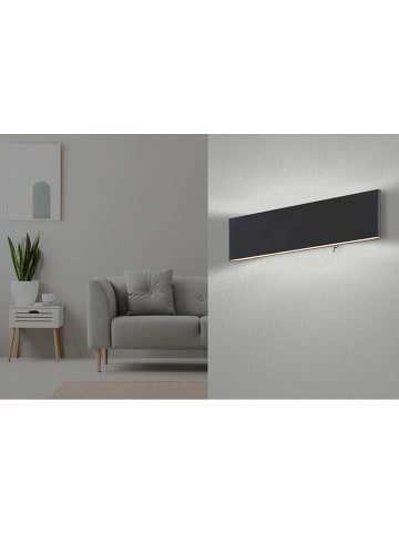 LED-Wandleuchte "Siegfried" in Schwarz - (B)29,5 x (H)8 cm