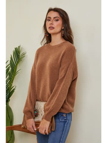 Sweter "Letenye" w kolorze jasnobrązowym