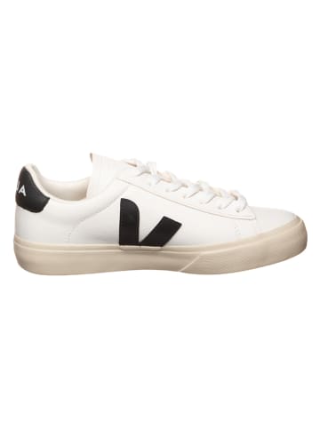 Leder-Sneakers "Campo" in Weiß/ Schwarz