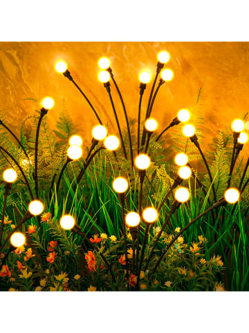 3er-Set: LED-Solarleuchten in Schwarz - (H)70 cm