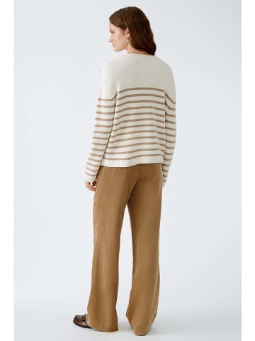 Trui wit/camel