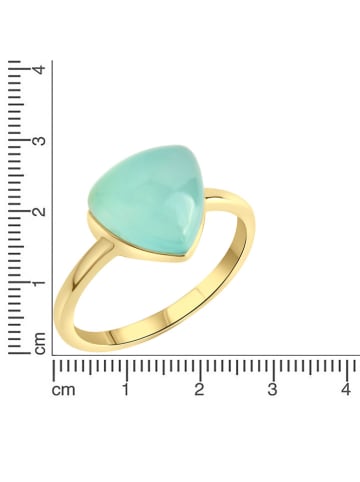 Vergold. Ring mit Edelstein