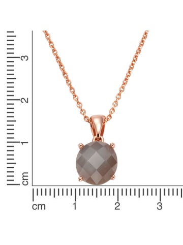 Rosévergold. Halskette mit Anhänger - (L)42 cm