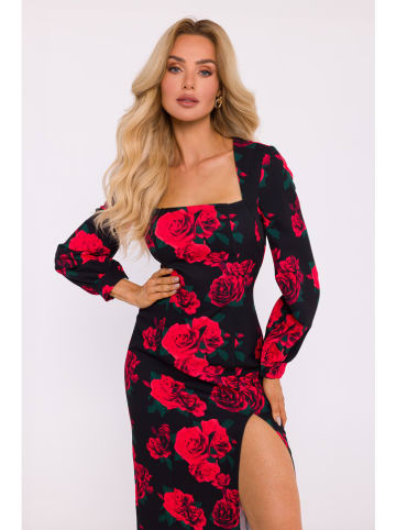 Kleid in Schwarz/ Rot
