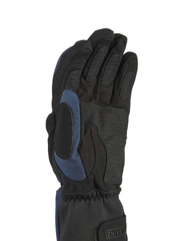 Funktionsfingerhandschuhe "Howe" in Dunkelblau/ Schwarz