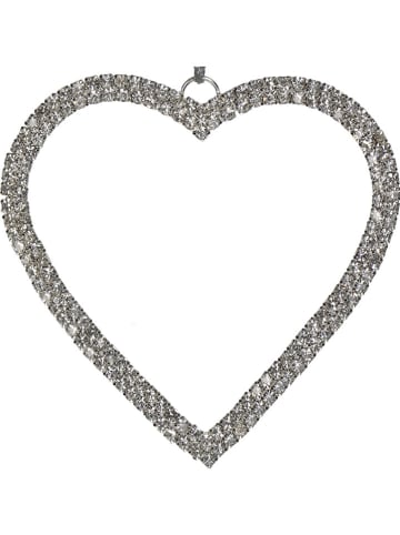 2-delige set: decoratieve hangers zilverkleurig - (L)8 x (B)8 cm