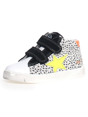 Leren sneakers "Pinn" zwart/wit