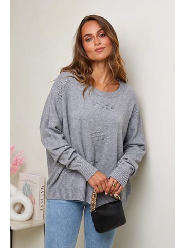 Sweter w kolorze szarym