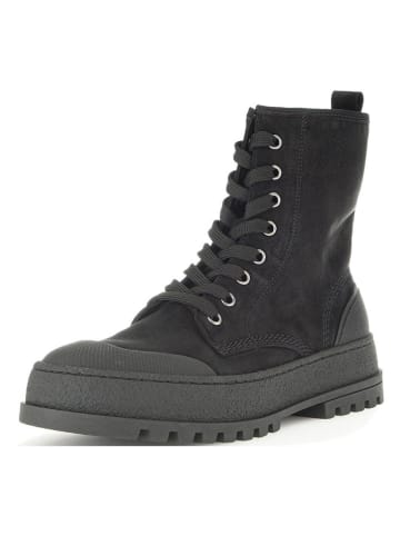 Leren boots zwart/antraciet