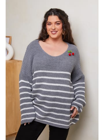 Sweter w kolorze szarym