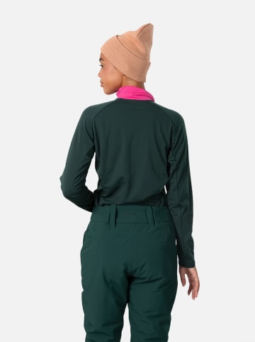 Funktionslongsleeve "Evelyn" in Grün/ Pink