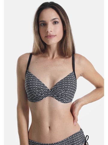 Biustonosz bikini w kolorze czarno-białym