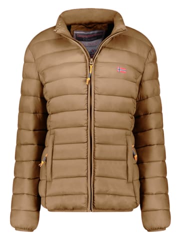Doorgestikte jas "Atikolor" beige