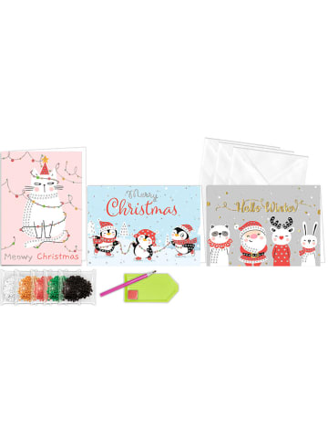 Kreativset "Diamond Painting Greeting Cards - Happy Christmas" in Bunt