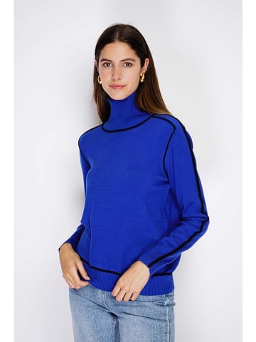 Rollkragenpullover in Blau