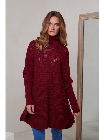 Rollkragenpullover "Ness" in Bordeaux